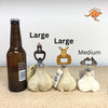 Australian Kangaroo Scrotum Bottle Opener - Australian Map Design (Large)